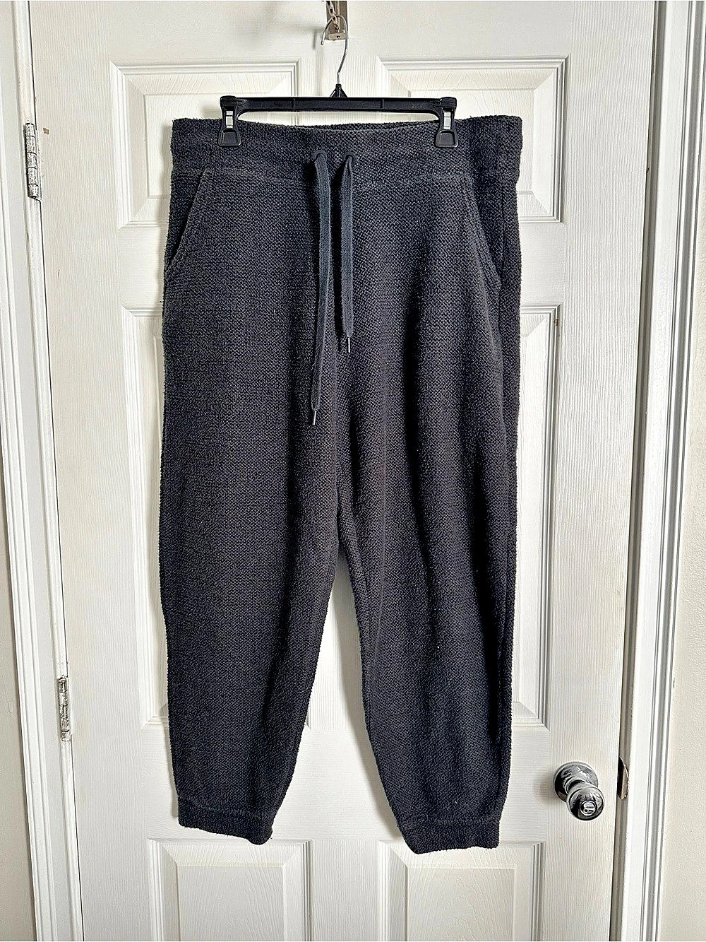 Offline by Aerie Knit Jogger Pants in Black/Navy